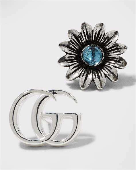 gucci mismatched earrings|Gucci Silver Earrings .